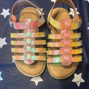 Target pink iridescent sandals
